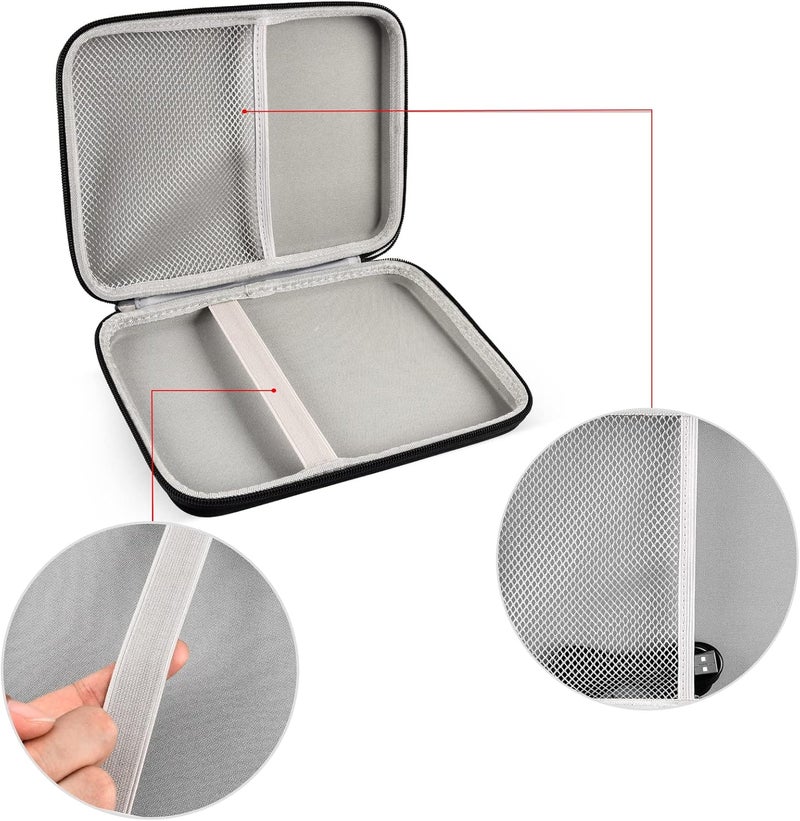 GWCASE Case Compatible with Glocusent/for Vekkia/for LITOM/for LEDGLE/for TAKKUI LED Neck Reading Light Book Light for Reading in Bed. Storage Carrying Holder Fits for USB Cable (Box Only)-Black - Image 4